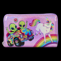 Lisa Frank - Holographic Glitter Color Block Zip Around (Loungefly Wallet)